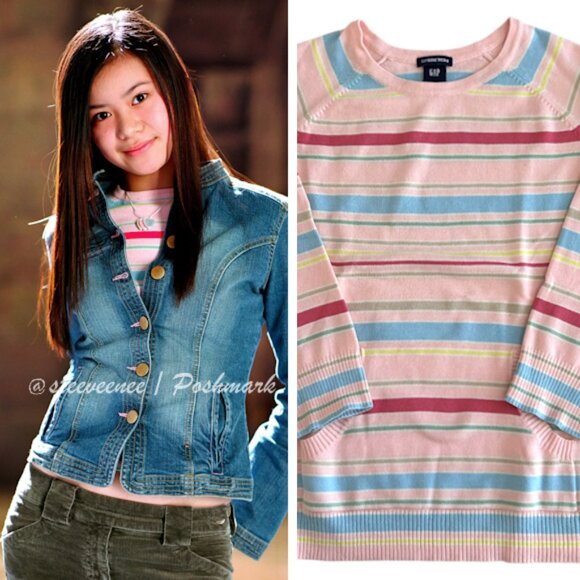 Vintage Y2K GAP 04 Striped Sweatshirt ASO Cho Chang - Picture 2 of 10